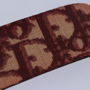 Christian Dior Trotter Canvas Valletta Hair Clip Red Auth ac3166-4