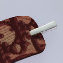 Christian Dior Trotter Canvas Valletta Hair Clip Red Auth ac3166-5