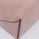 MCM Vicetos Logogram Shoulder Bag Leather 2way Pink Silver Auth ac3169-15