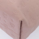 MCM Vicetos Logogram Shoulder Bag Leather 2way Pink Silver Auth ac3169-16