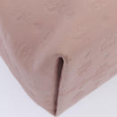 MCM Vicetos Logogram Shoulder Bag Leather 2way Pink Silver Auth ac3169-9