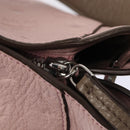 MCM Vicetos Logogram Shoulder Bag Leather 2way Pink Silver Auth ac3169-18