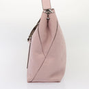 MCM Vicetos Logogram Shoulder Bag Leather 2way Pink Silver Auth ac3169-3