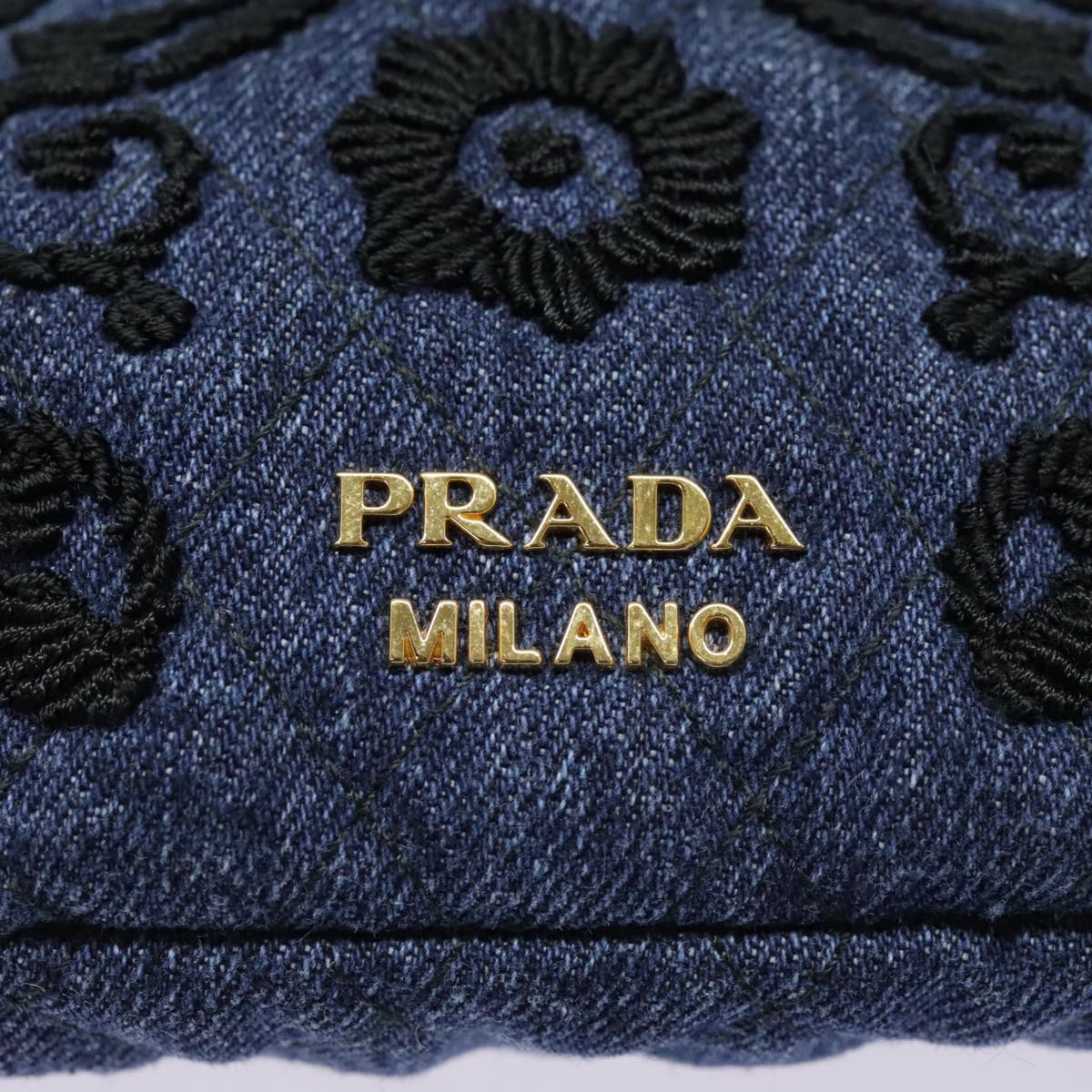 PRADA Pouch Denim Navy Auth ac3172