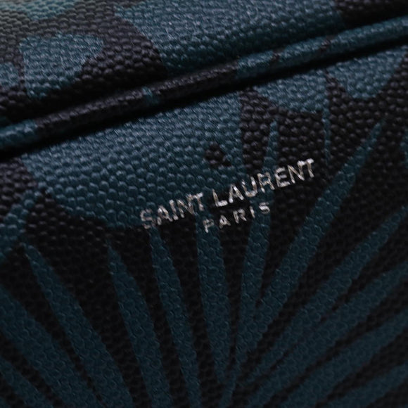 SAINT LAURENT Pouch PVC Green Auth ac3173