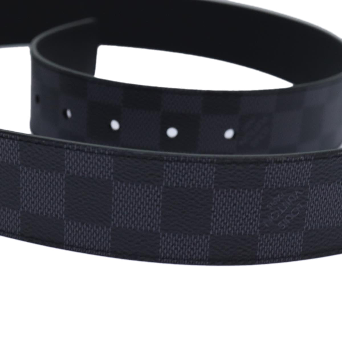 LOUIS VUITTON Damier Grafitte Ceinture Print 40MM Belt 44.1"" M9156 Auth ac3180