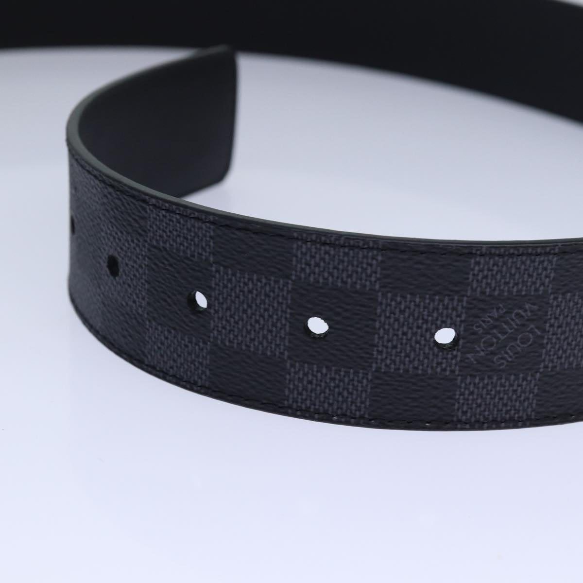 LOUIS VUITTON Damier Grafitte Ceinture Print 40MM Belt 44.1"" M9156 Auth ac3180