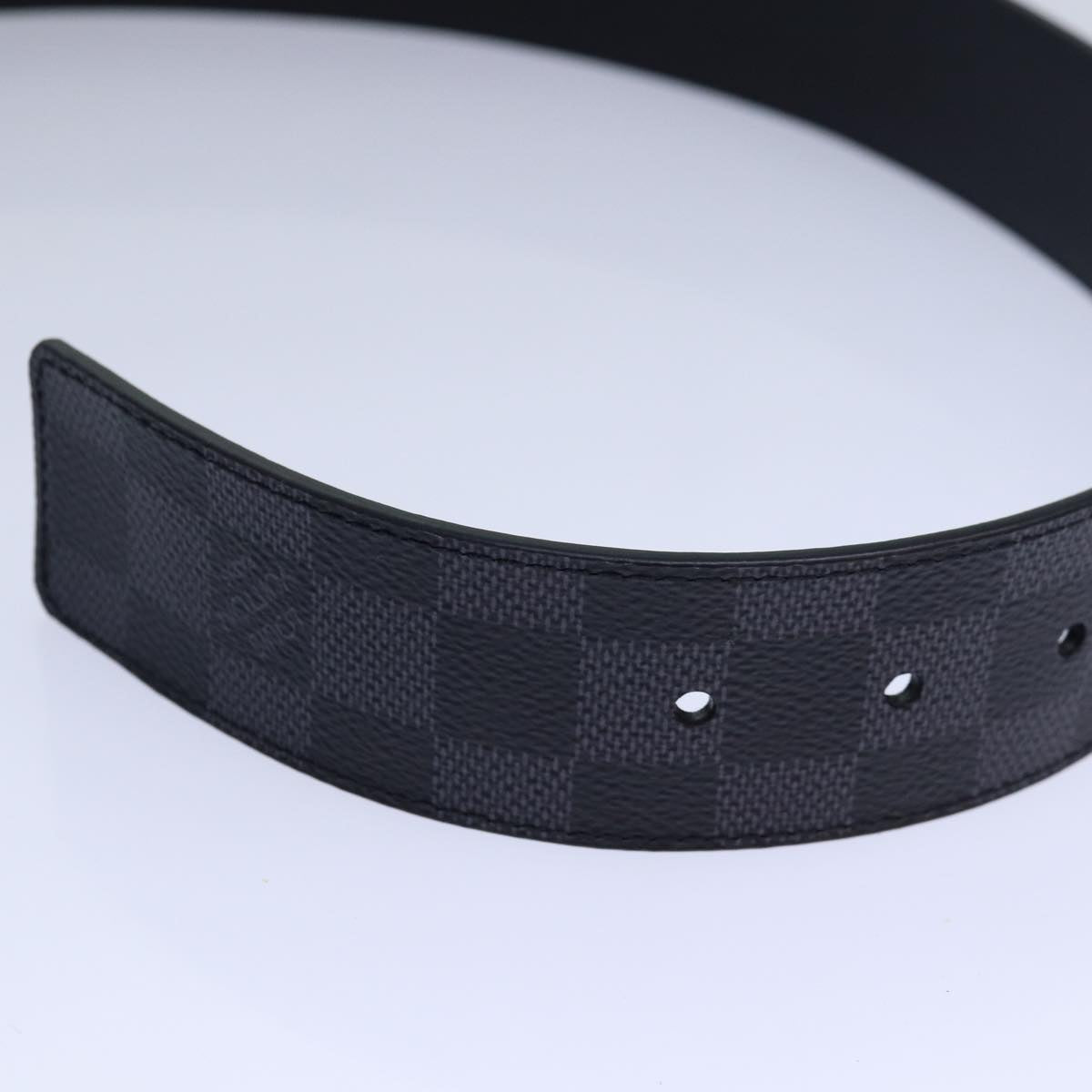 LOUIS VUITTON Damier Grafitte Ceinture Print 40MM Belt 44.1"" M9156 Auth ac3180