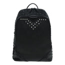 MCM Vicetos Logogram Studs Backpack PVC Black Auth ac3197-13