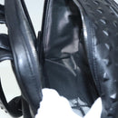 MCM Vicetos Logogram Studs Backpack PVC Black Auth ac3197-23