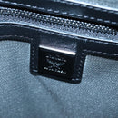 MCM Vicetos Logogram Studs Backpack PVC Black Auth ac3197-25