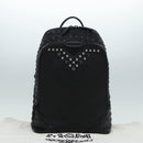 MCM Vicetos Logogram Studs Backpack PVC Black Auth ac3197-12