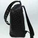 MCM Vicetos Logogram Studs Backpack PVC Black Auth ac3197-3