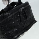 MCM Vicetos Logogram Studs Backpack PVC Black Auth ac3197-6
