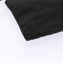 PRADA Shoulder Bag Satin Silver Black Auth ac3203-16