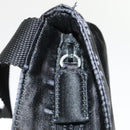 PRADA Shoulder Bag Satin Silver Black Auth ac3203-10