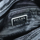 PRADA Shoulder Bag Satin Silver Black Auth ac3203-18