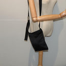 PRADA Shoulder Bag Satin Silver Black Auth ac3203-22