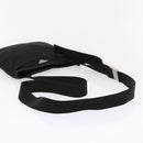 PRADA Shoulder Bag Satin Silver Black Auth ac3203-7