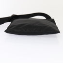 PRADA Shoulder Bag Satin Silver Black Auth ac3203-5