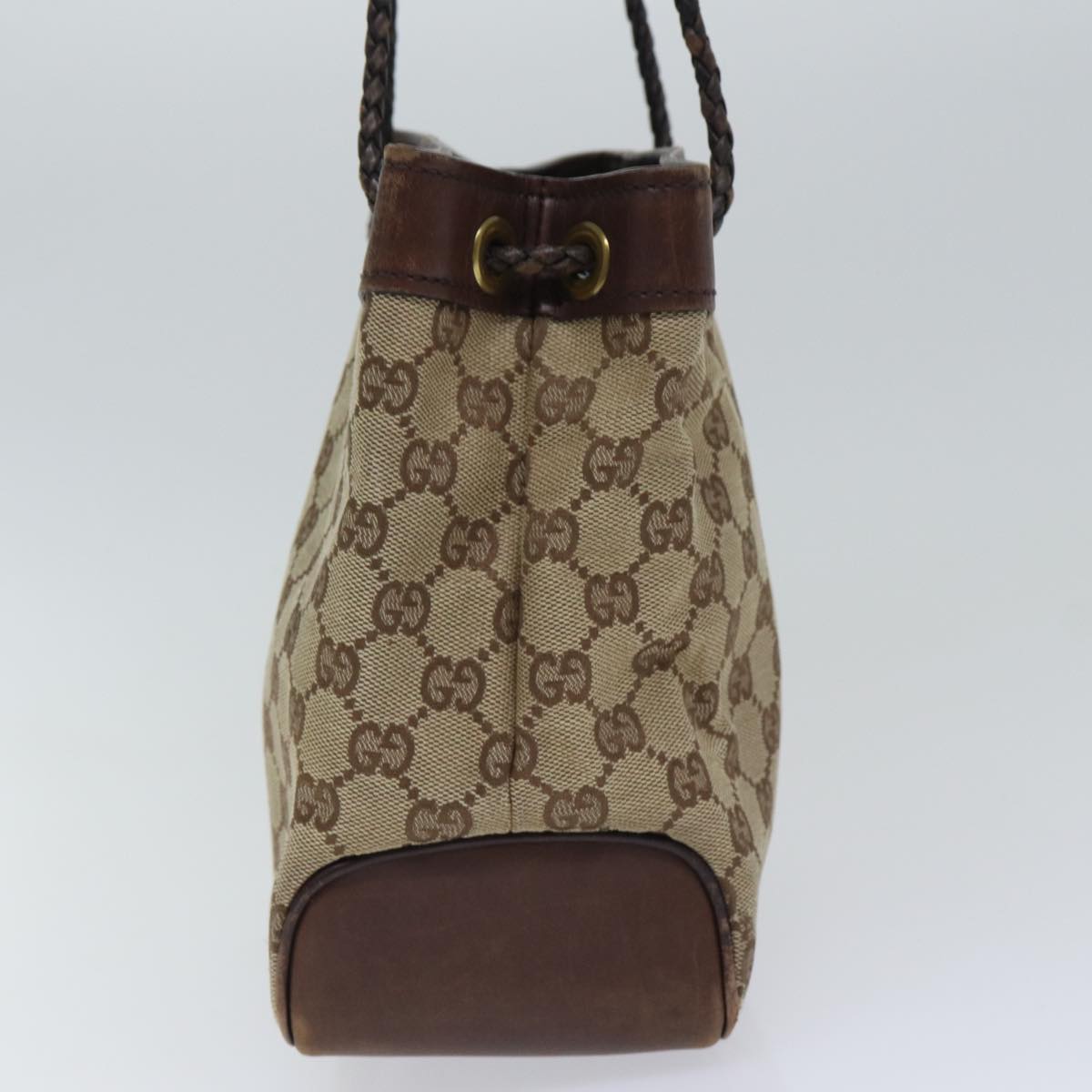 GUCCI GG Canvas Shoulder Bag Beige 109143 Auth ac3211