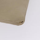 CELINE Trio Shoulder Bag Leather Beige Gold Auth ac3212-9