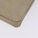 CELINE Trio Shoulder Bag Leather Beige Gold Auth ac3212-16