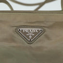 PRADA Tote Bag Nylon Beige Auth ac3213-17