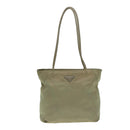 PRADA Tote Bag Nylon Beige Auth ac3213-13