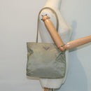 PRADA Tote Bag Nylon Beige Auth ac3213-22