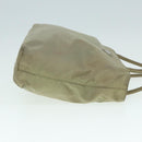 PRADA Tote Bag Nylon Beige Auth ac3213-3