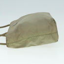 PRADA Tote Bag Nylon Beige Auth ac3213-4