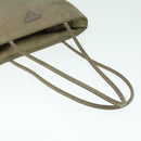 PRADA Tote Bag Nylon Beige Auth ac3213-7