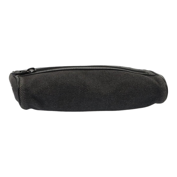 GUCCI Pouch Denim Gray Silver 90627 Auth ac3227