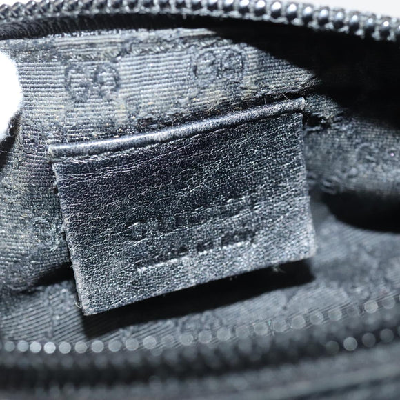 GUCCI Pouch Denim Gray Silver 90627 Auth ac3227