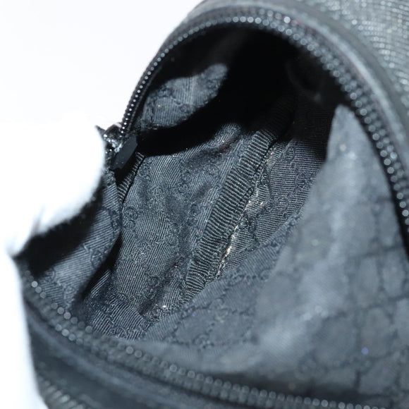 GUCCI Pouch Denim Gray Silver 90627 Auth ac3227