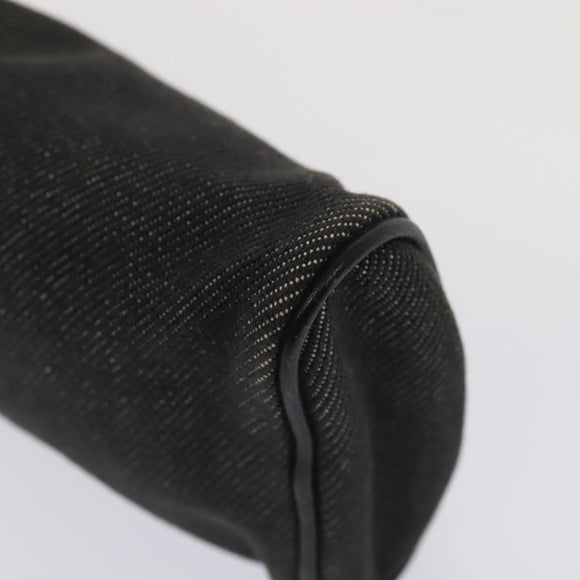 GUCCI Pouch Denim Gray Silver 90627 Auth ac3227