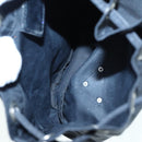 PRADA Drawstring Pouch Nylon Black Silver Auth ac3236-11