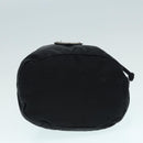 PRADA Drawstring Pouch Nylon Black Silver Auth ac3236-5