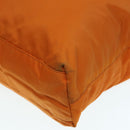 PRADA Tote Bag Nylon Orange Silver Auth ac3237-11