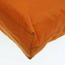 PRADA Tote Bag Nylon Orange Silver Auth ac3237-13