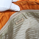 PRADA Tote Bag Nylon Orange Silver Auth ac3237-15