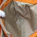 PRADA Tote Bag Nylon Orange Silver Auth ac3237-21