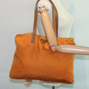 PRADA Tote Bag Nylon Orange Silver Auth ac3237-27