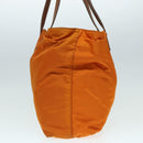 PRADA Tote Bag Nylon Orange Silver Auth ac3237-4