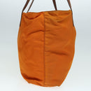 PRADA Tote Bag Nylon Orange Silver Auth ac3237-5
