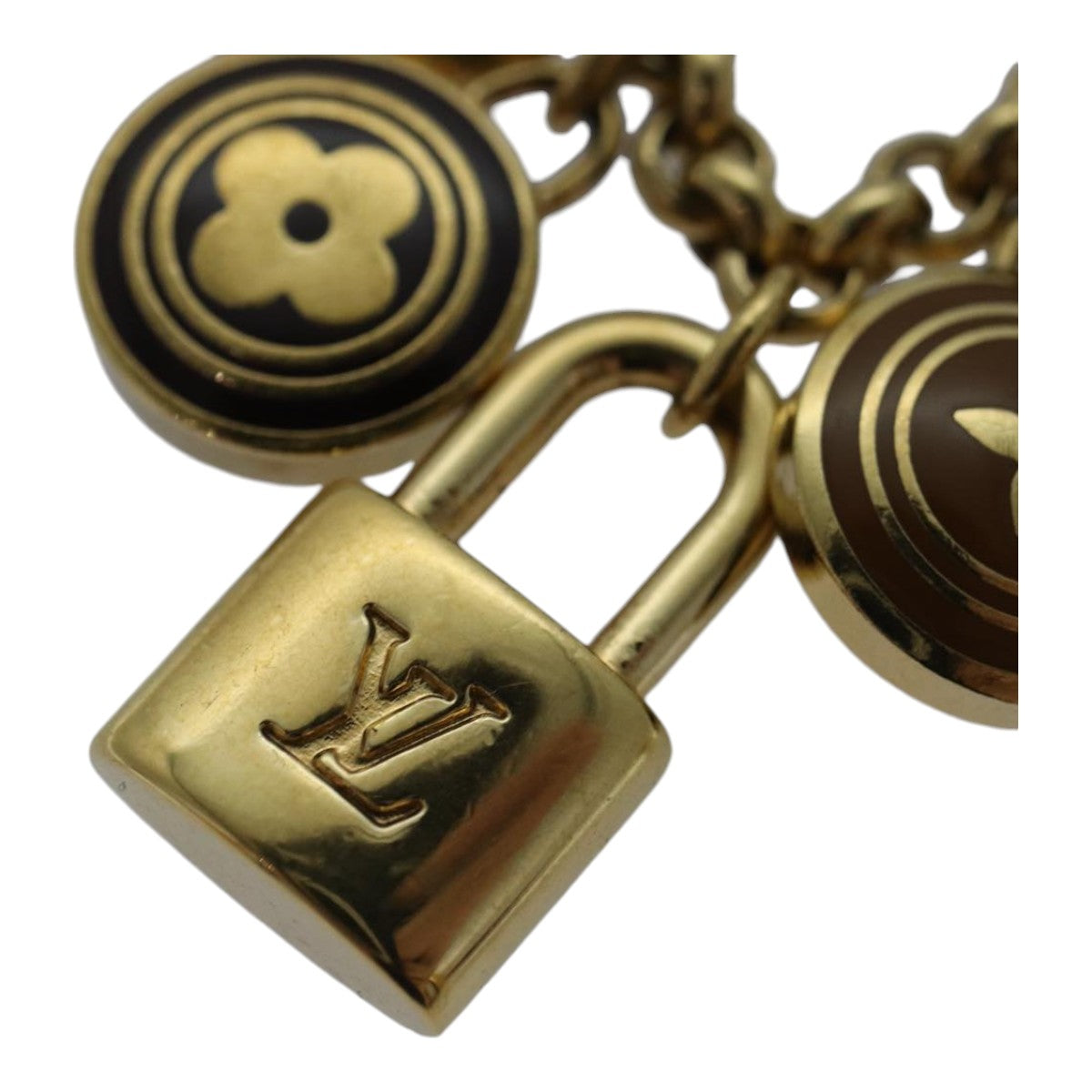 LOUIS VUITTON Monogram Porte Cles Chainne Pastilles Charm M66172 LV Auth ac3239 - 0