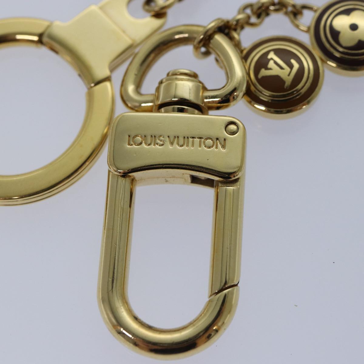 LOUIS VUITTON Monogram Porte Cles Chainne Pastilles Charm M66172 LV Auth ac3239