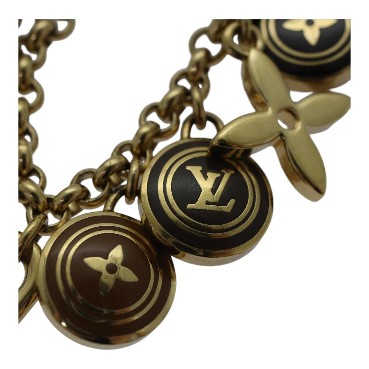 LOUIS VUITTON Monogram Porte Cles Chainne Pastilles Charm M66172 LV Auth ac3239