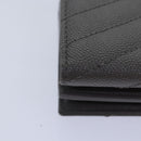SAINT LAURENT Wallet Leather Gold Gray Auth ac3243-10